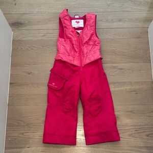 Obermeyer Fuchsia Snow Bib size 4 girls ski snow